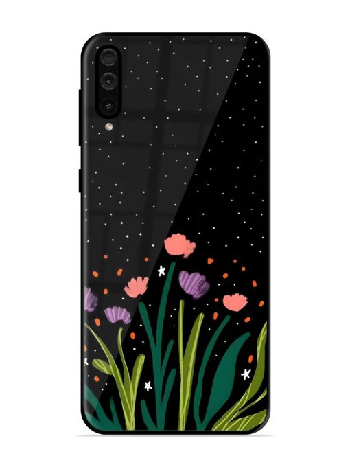 Midnight Bloom Glossy Soft Edge Case for Samsung Galaxy A50 Chachhi