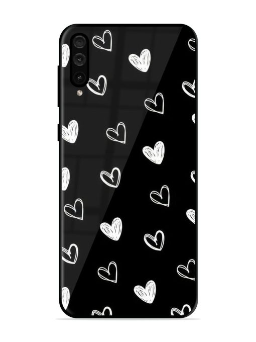 Scattered Hearts Glossy Soft Edge Case for Samsung Galaxy A50 Chachhi