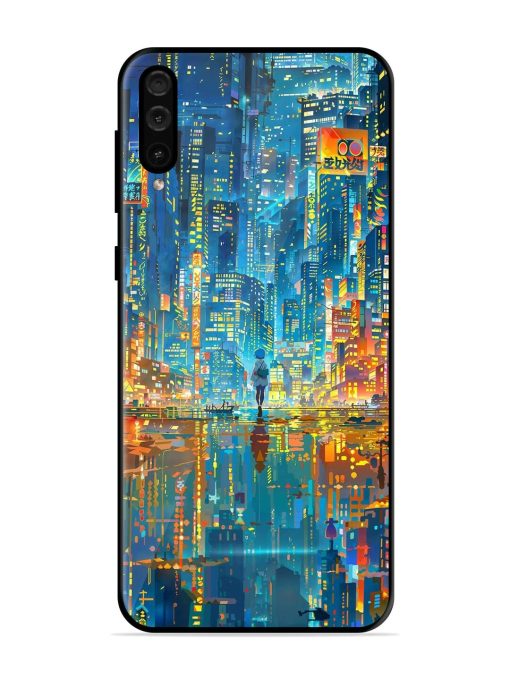 Neon Metropolis Glossy Soft Edge Case for Samsung Galaxy A50 Chachhi