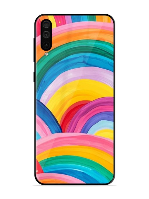 Rainbow Symphony Glossy Soft Edge Case for Samsung Galaxy A50 Chachhi