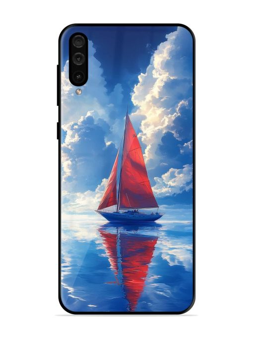 Crimson Sails Glossy Soft Edge Case for Samsung Galaxy A50 Chachhi