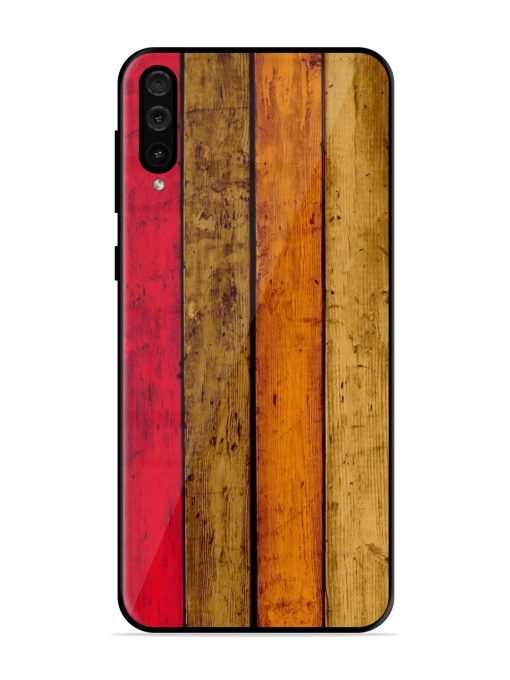 Colorful Woodgrain Glossy Soft Edge Case for Samsung Galaxy A50 Chachhi