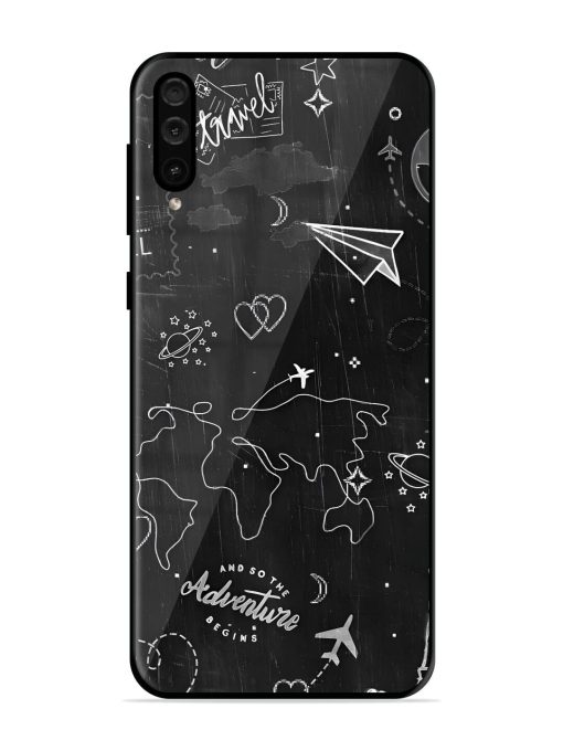 Wanderlust Sketchbook Glossy Soft Edge Case for Samsung Galaxy A50 Chachhi