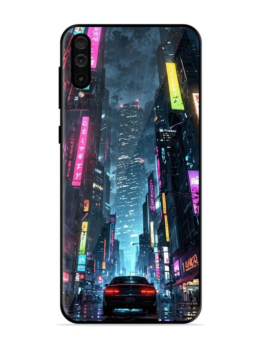 Neon Nightscape Glossy Soft Edge Case for Samsung Galaxy A50 Chachhi