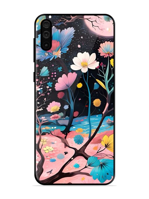 Cosmic Bloom Glossy Soft Edge Case for Samsung Galaxy A50 Chachhi