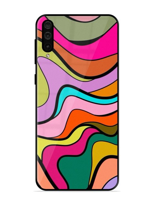 Wavy Wonder Glossy Soft Edge Case for Samsung Galaxy A50 Chachhi