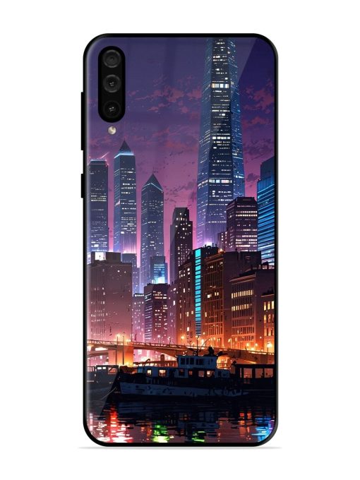 Neon Nightscape Glossy Soft Edge Case for Samsung Galaxy A50 Chachhi