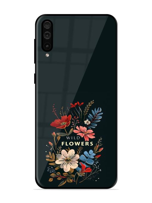 Dark Floral Glossy Soft Edge Case for Samsung Galaxy A50 Chachhi