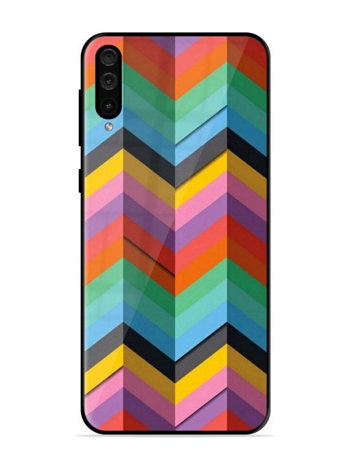 Colorful Zigzag Glossy Soft Edge Case for Samsung Galaxy A50