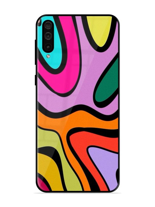 Groovy Swirls Glossy Soft Edge Case for Samsung Galaxy A50 Chachhi