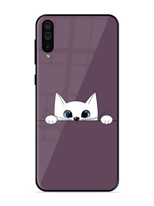 Peek-A-Boo Kitty Glossy Soft Edge Case for Samsung Galaxy A50 Chachhi