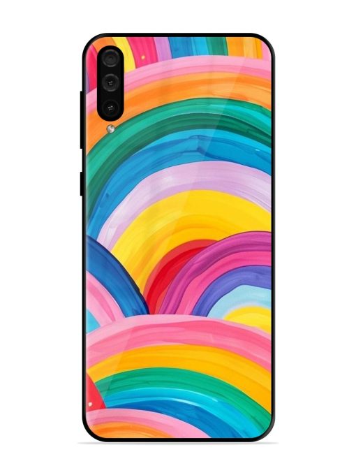 Rainbow Cascade Glossy Soft Edge Case for Samsung Galaxy A50 Chachhi