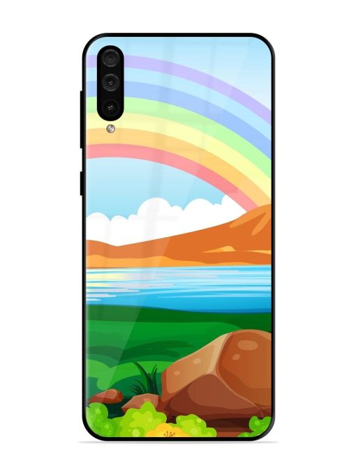 Rainbow Over The Lake Glossy Soft Edge Case for Samsung Galaxy A50 Chachhi