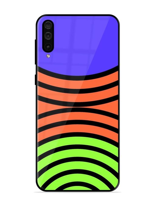 Psychedelic Stripe Symphony Glossy Soft Edge Case for Samsung Galaxy A50 Chachhi