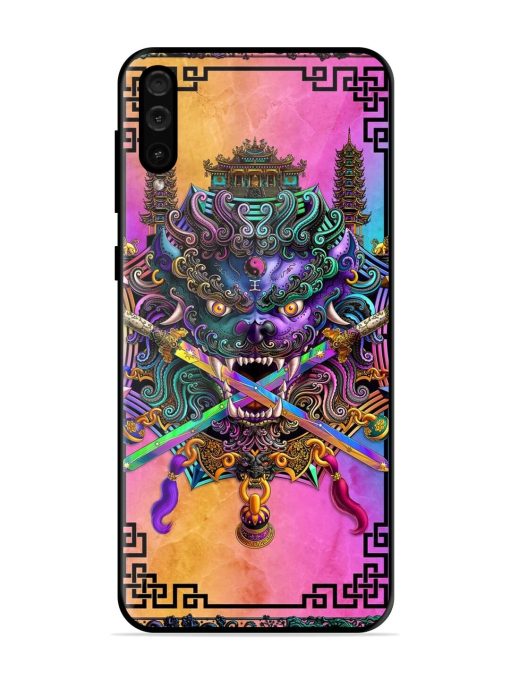 Psychedelic Fu Dog Tapestry Glossy Soft Edge Case for Samsung Galaxy A50 Chachhi