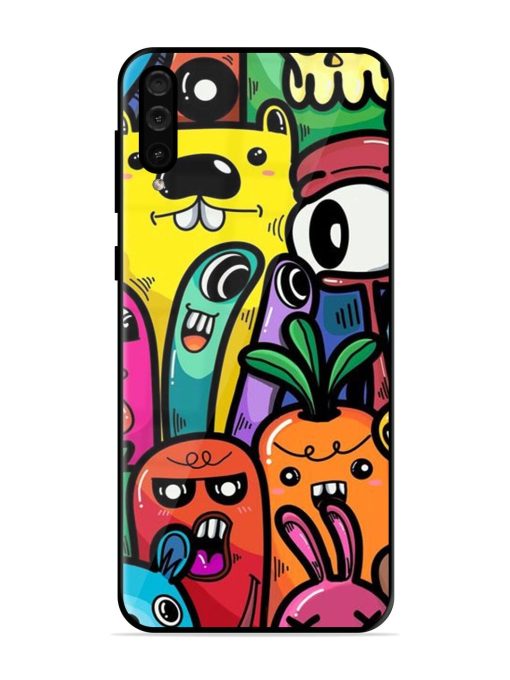 Whimsical Doodle Chaos Glossy Soft Edge Case for Samsung Galaxy A50 Chachhi