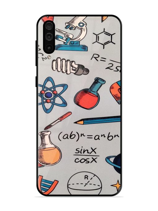 Science Doodle Delight Glossy Soft Edge Case for Samsung Galaxy A50 Chachhi