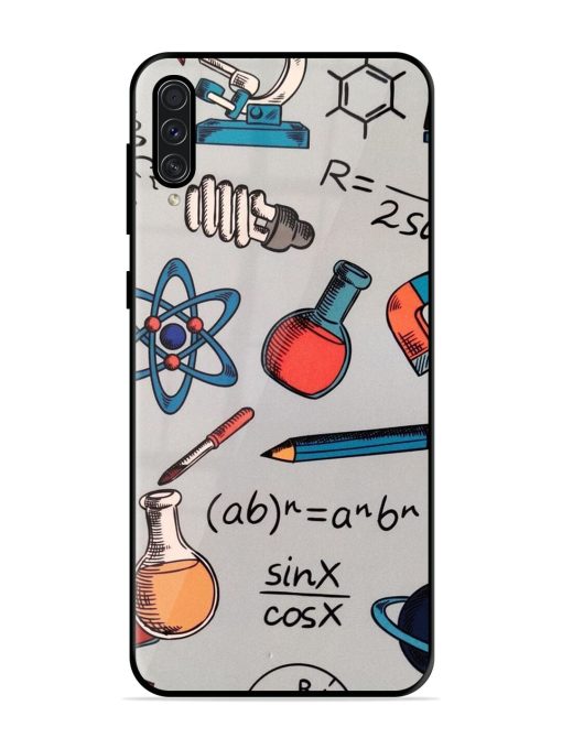 Science Doodle Glossy Soft Edge Case for Samsung Galaxy A50S Chachhi