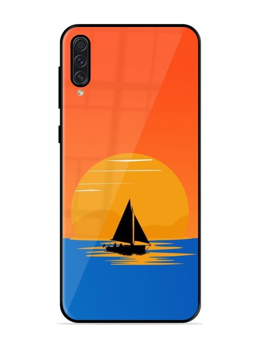 Sunset Sail Glossy Soft Edge Case for Samsung Galaxy A50S Chachhi