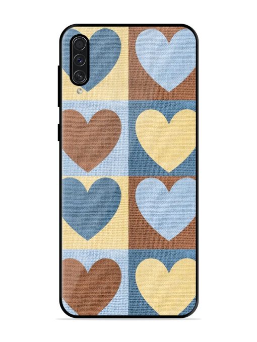 Hearts On Canvas Glossy Soft Edge Case for Samsung Galaxy A50S Chachhi