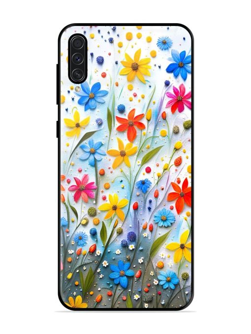 Vibrant Floral Glossy Soft Edge Case for Samsung Galaxy A50S Chachhi