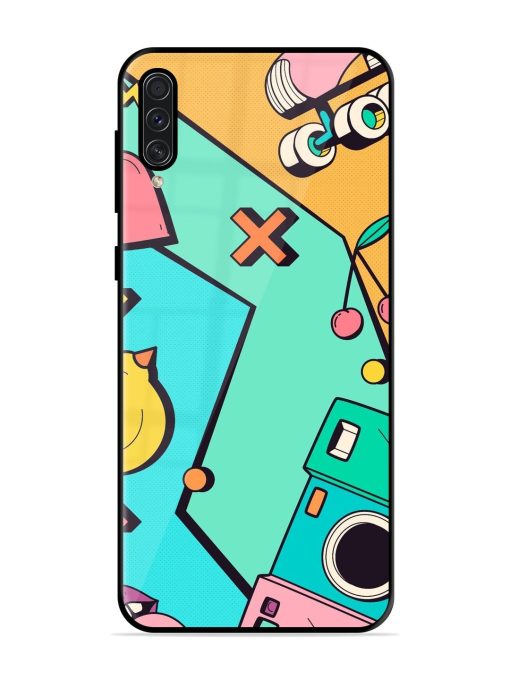 Retro Remix Glossy Soft Edge Case for Samsung Galaxy A50S Chachhi