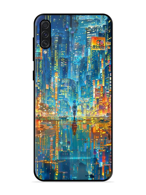 Neon Metropolis Glossy Soft Edge Case for Samsung Galaxy A50S Chachhi