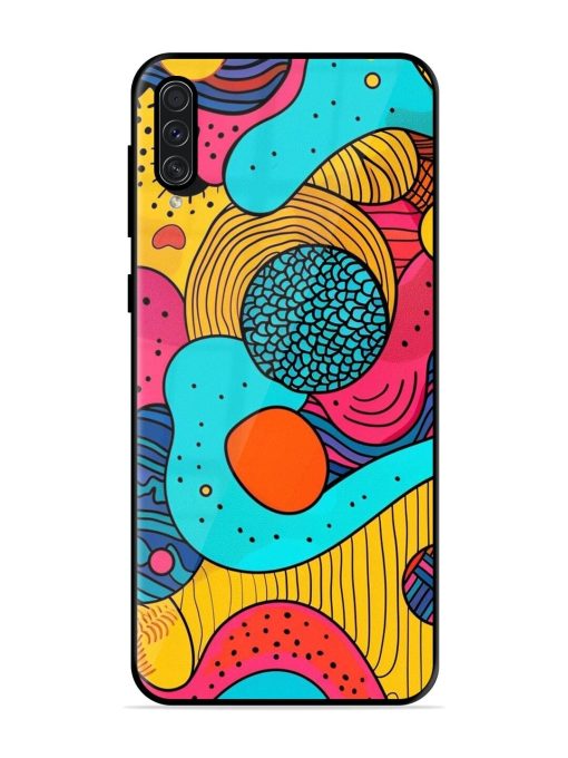 Psychedelic Patterns Glossy Soft Edge Case for Samsung Galaxy A50S Chachhi