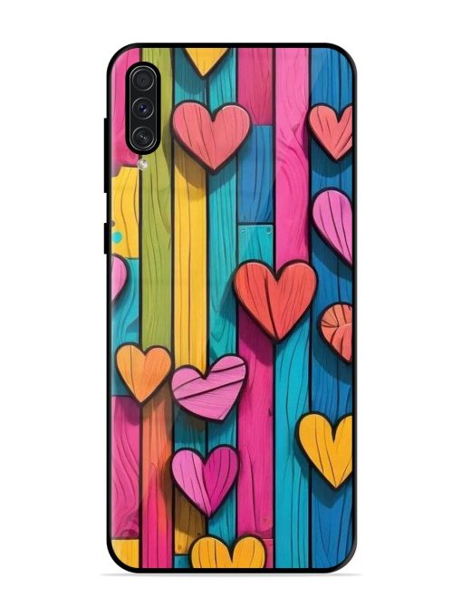 Rainbow Of Hearts Glossy Soft Edge Case for Samsung Galaxy A50S Chachhi