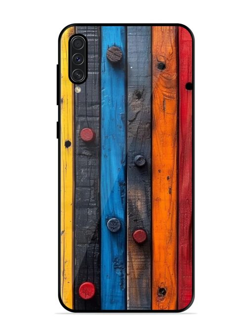 Rainbow Plank Glossy Soft Edge Case for Samsung Galaxy A50S Chachhi