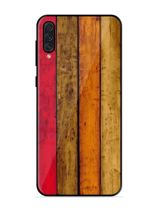 Colorful Woodgrain Glossy Soft Edge Case for Samsung Galaxy A50S Chachhi