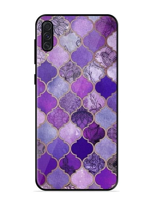 Purple Mosaic Magic Glossy Soft Edge Case for Samsung Galaxy A50S Chachhi