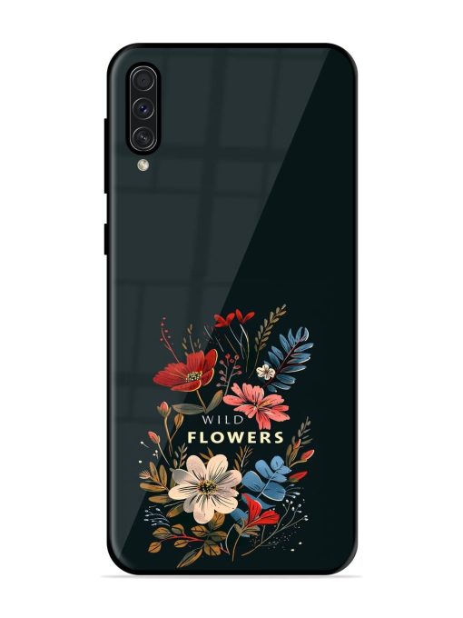 Dark Floral Glossy Soft Edge Case for Samsung Galaxy A50S Chachhi