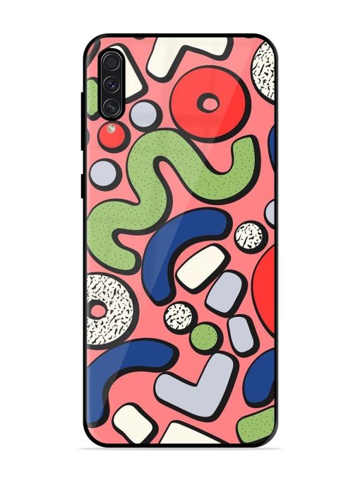 Groovy Geometric Shapes Glossy Soft Edge Case for Samsung Galaxy A50S Chachhi