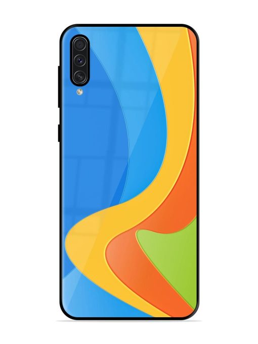 Curvy Color Cascade Glossy Soft Edge Case for Samsung Galaxy A50S Chachhi