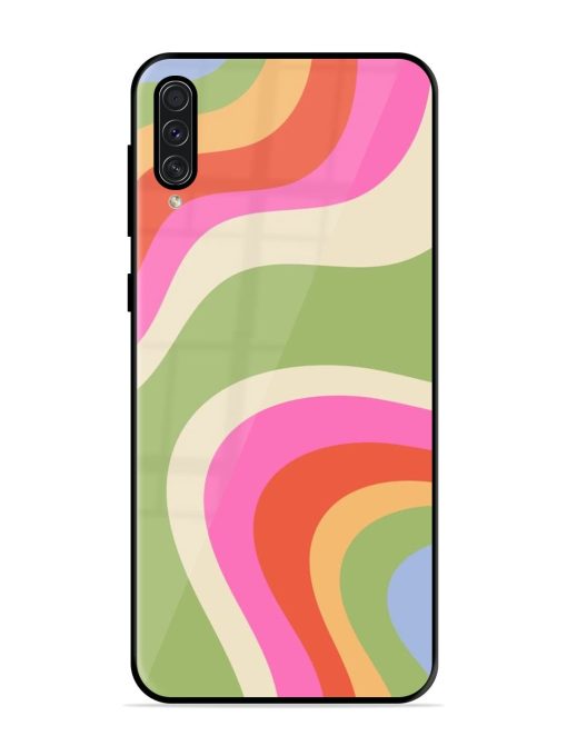 Wavy Rainbow Wonderland Glossy Soft Edge Case for Samsung Galaxy A50S Chachhi