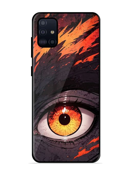 Inferno Gaze Glossy Soft Edge Case for Samsung Galaxy A51 Chachhi