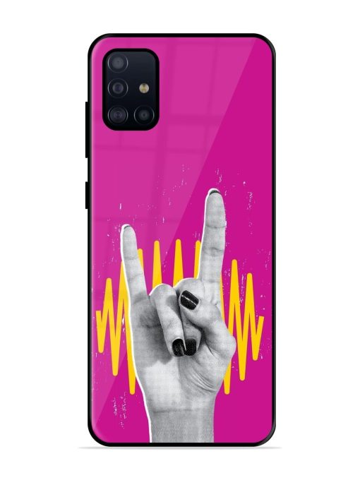 Rock Hand Glossy Soft Edge Case for Samsung Galaxy A51