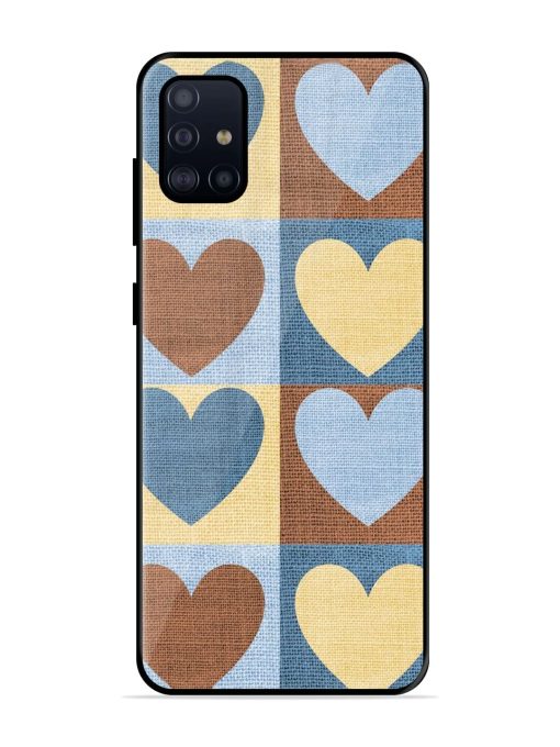 Hearts On Canvas Glossy Soft Edge Case for Samsung Galaxy A51 Chachhi