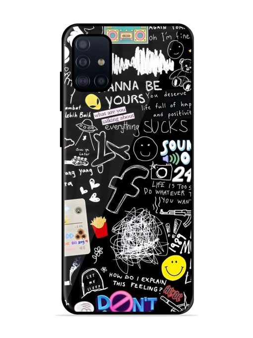 Doodle Diary Glossy Soft Edge Case for Samsung Galaxy A51 Chachhi