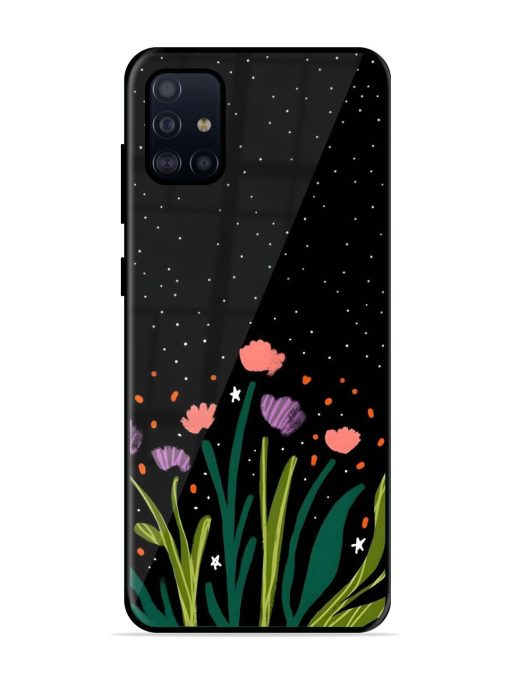 Midnight Bloom Glossy Soft Edge Case for Samsung Galaxy A51 Chachhi