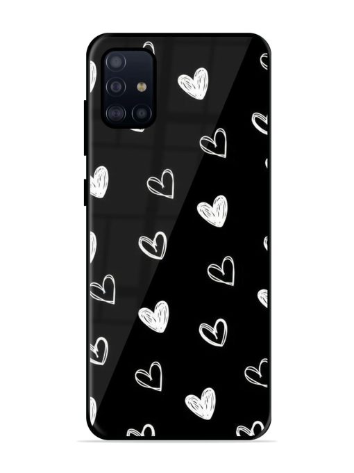 Scattered Hearts Glossy Soft Edge Case for Samsung Galaxy A51 Chachhi