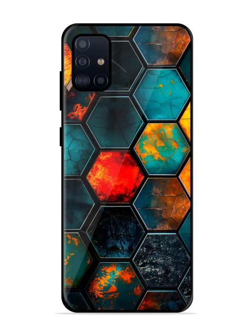 Hexagon Hive Glossy Soft Edge Case for Samsung Galaxy A51 Chachhi