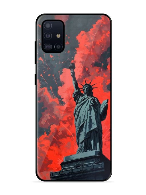 Lady Liberty'S Firework Finale Glossy Soft Edge Case for Samsung Galaxy A51 Chachhi