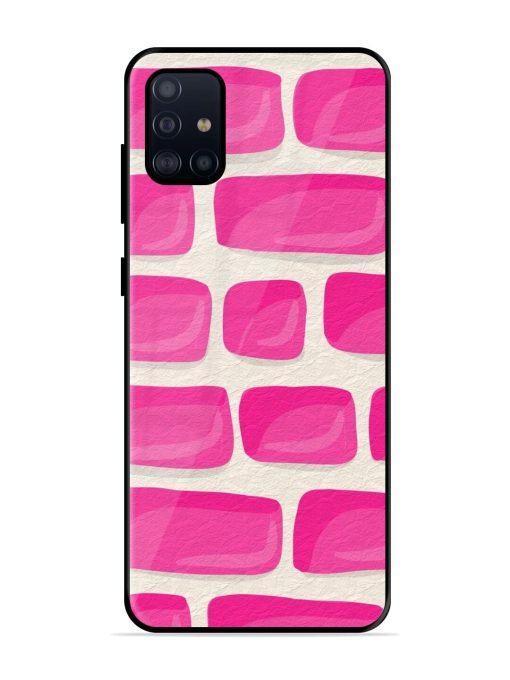 Pink Brick Wall Glossy Soft Edge Case for Samsung Galaxy A51 Chachhi