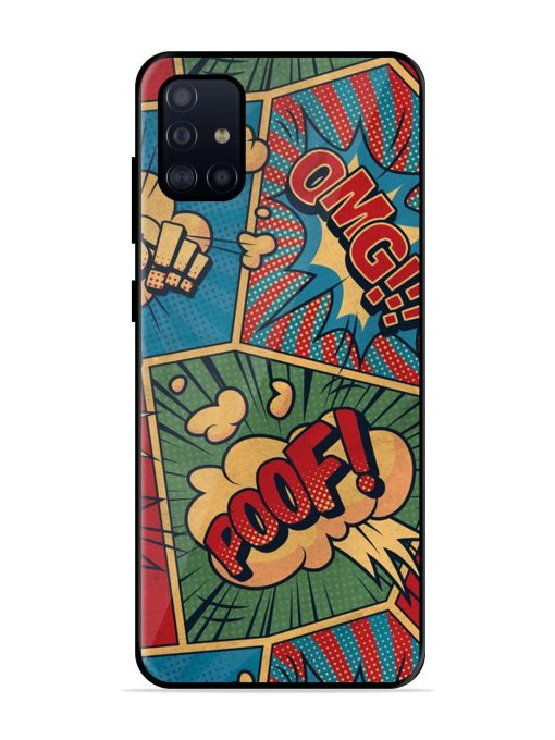 Comic Book Chaos Glossy Soft Edge Case for Samsung Galaxy A51 Chachhi