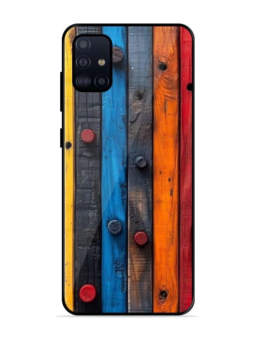 Rainbow Plank Glossy Soft Edge Case for Samsung Galaxy A51 Chachhi