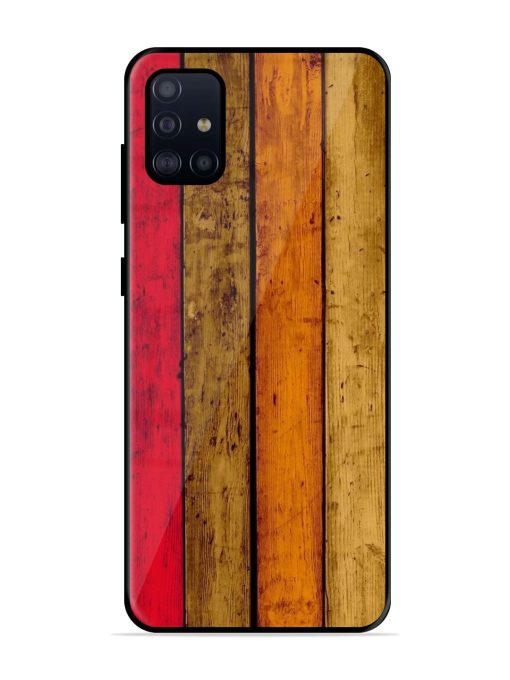 Colorful Woodgrain Glossy Soft Edge Case for Samsung Galaxy A51 Chachhi