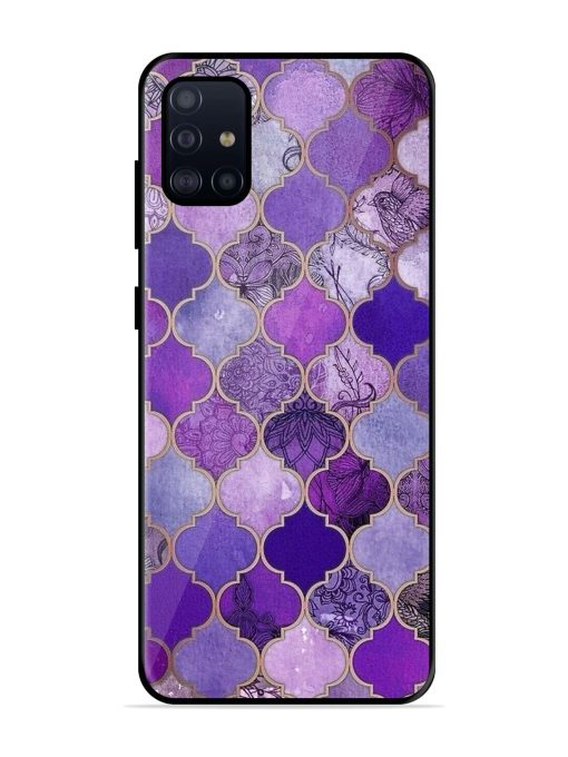 Purple Mosaic Magic Glossy Soft Edge Case for Samsung Galaxy A51 Chachhi