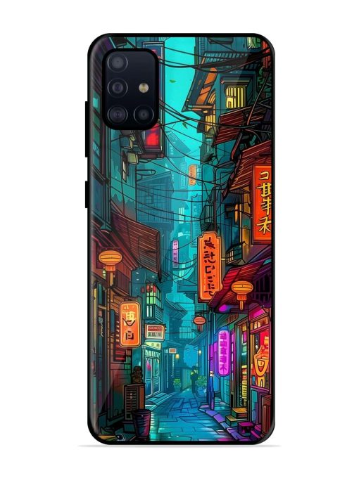 Neon Nightscape Glossy Soft Edge Case for Samsung Galaxy A51 Chachhi